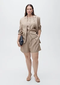 Striped lyocell suit vest