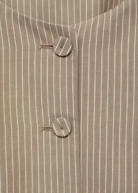 Striped lyocell suit vest