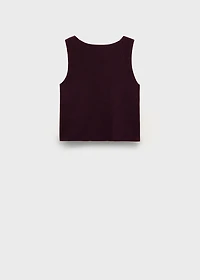 Fine ribbed knit top