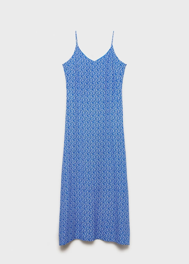 Long floral-print dress