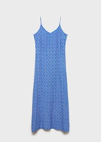 Long floral-print dress