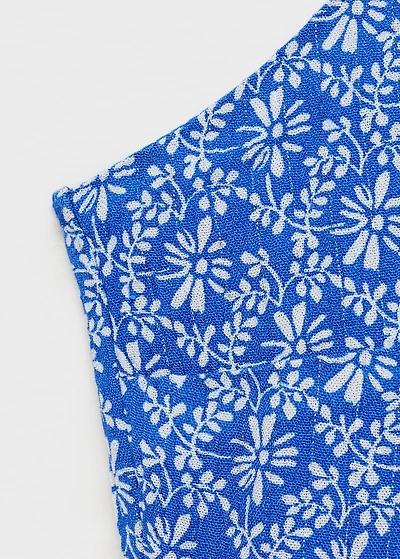 Long floral-print dress