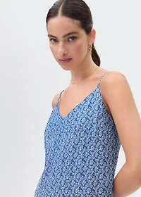 Long floral-print dress