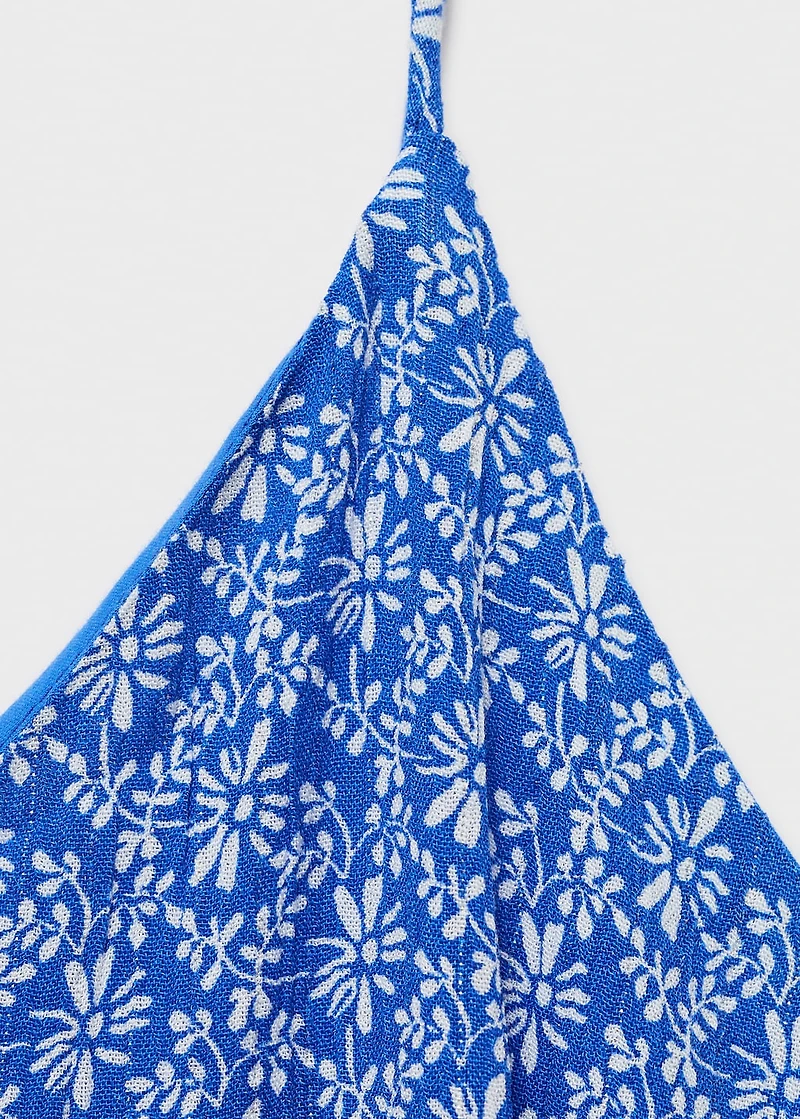 Long floral-print dress