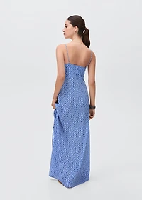 Long floral-print dress