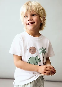 Printed cotton-blend t-shirt