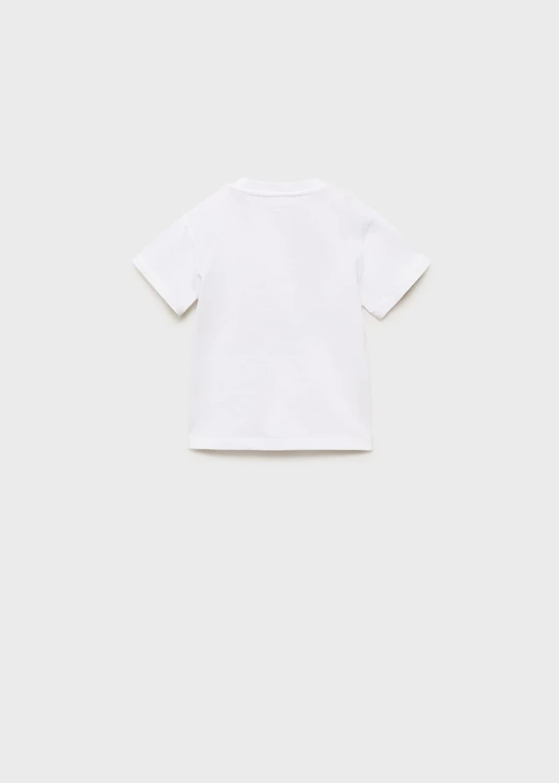 Printed cotton-blend t-shirt