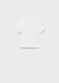 Printed cotton-blend t-shirt