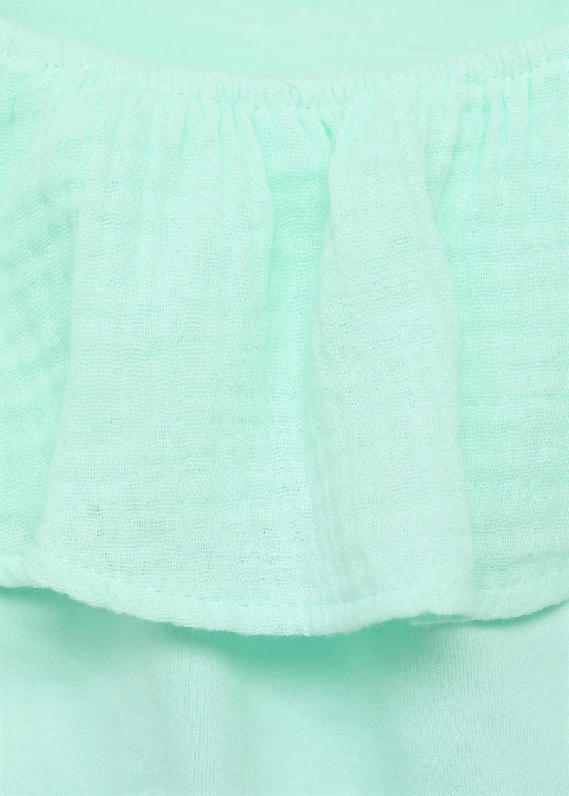 Ruffle textured T-shirt