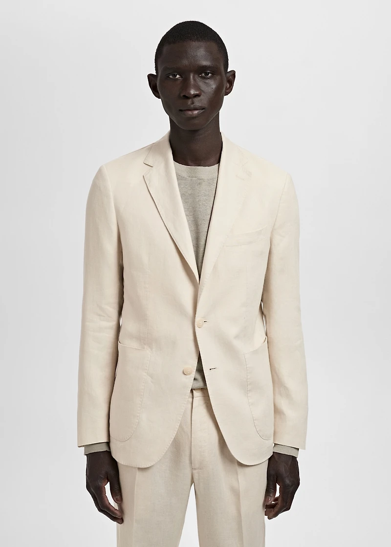 Salerno suit blazer 100% linen slim fit