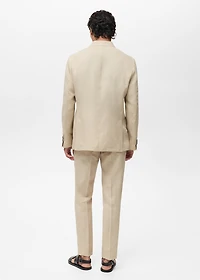 100% linen blazer with patch pockets