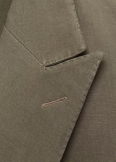 Slim-fit linen-blend double-breasted blazer