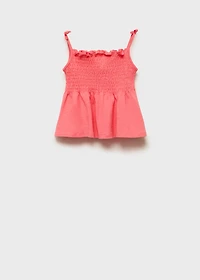 Ruched strapless top