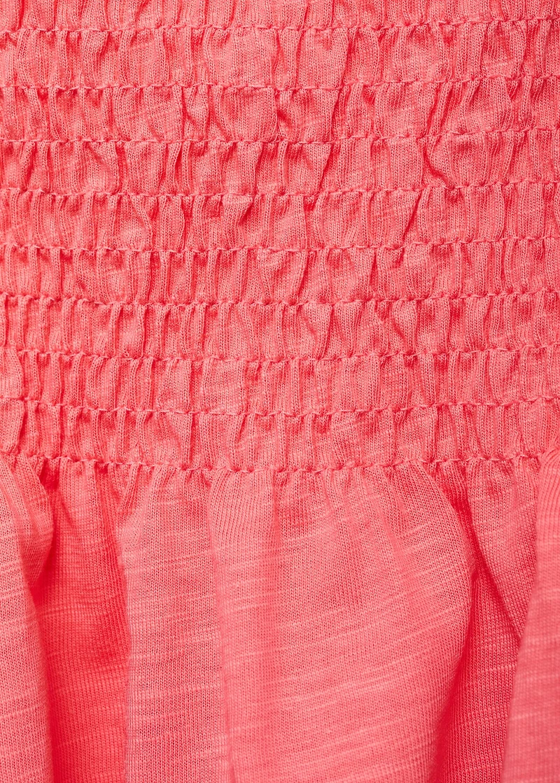 Ruched strapless top