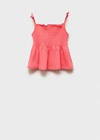 Ruched strapless top