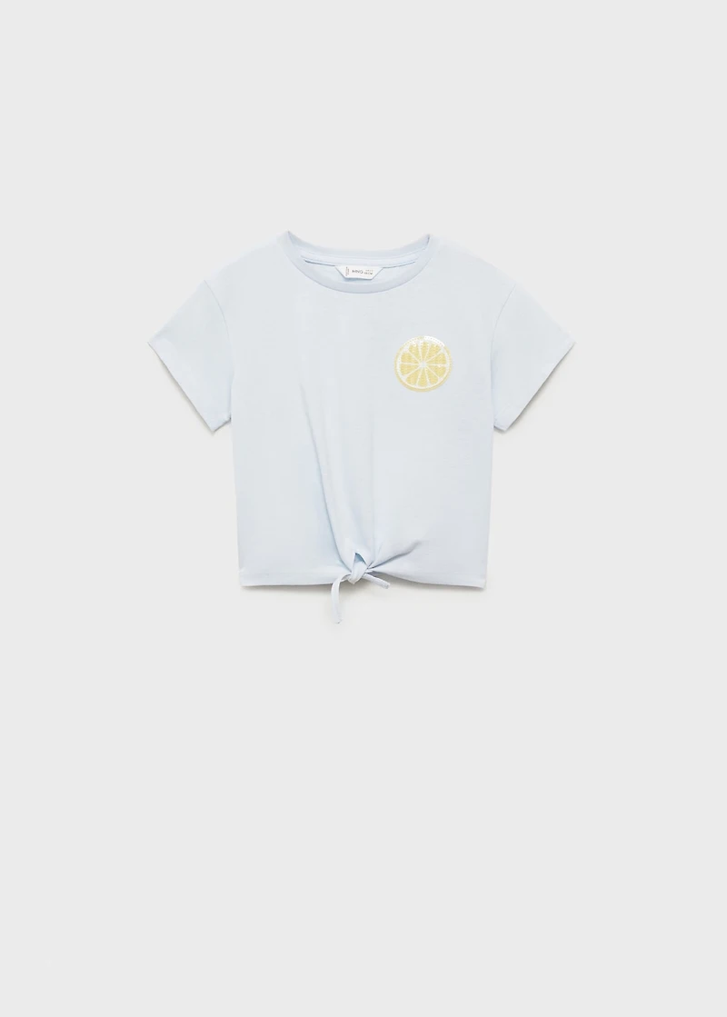 Lemon t-shirt with sequins
