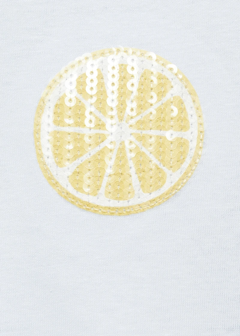 Lemon t-shirt with sequins