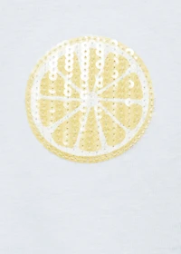 Lemon t-shirt with sequins