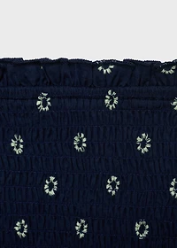 Ruched strapless top