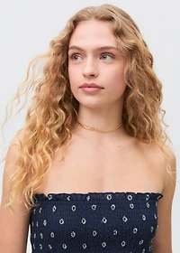 Ruched strapless top