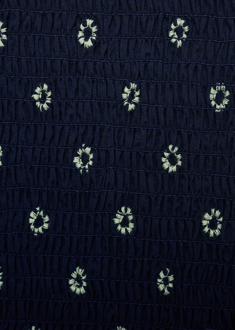 Ruched strapless top