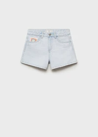 Combined crochet shorts