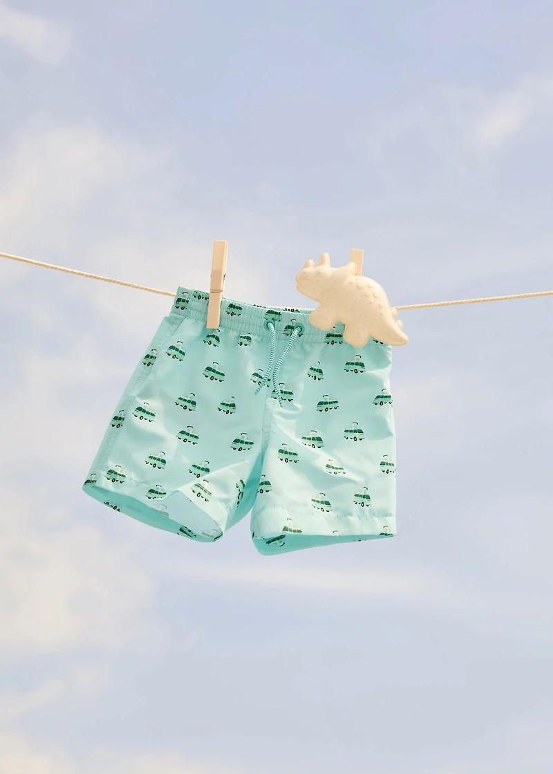 Printed swimming trunks