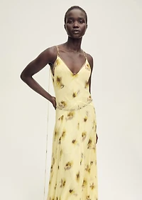 Long floral-print dress