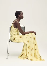 Long floral-print dress