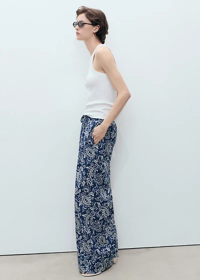 Printed cotton pants