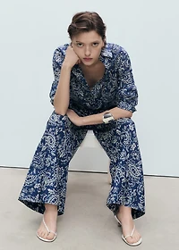 Printed cotton pants