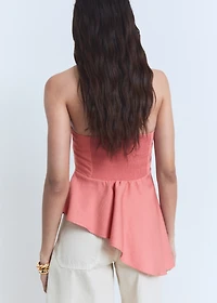 Asymmetrical strapless top