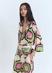 Geometric print blouse