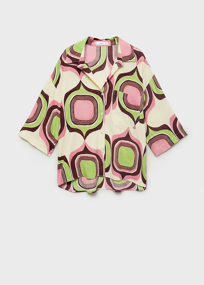 Geometric print blouse