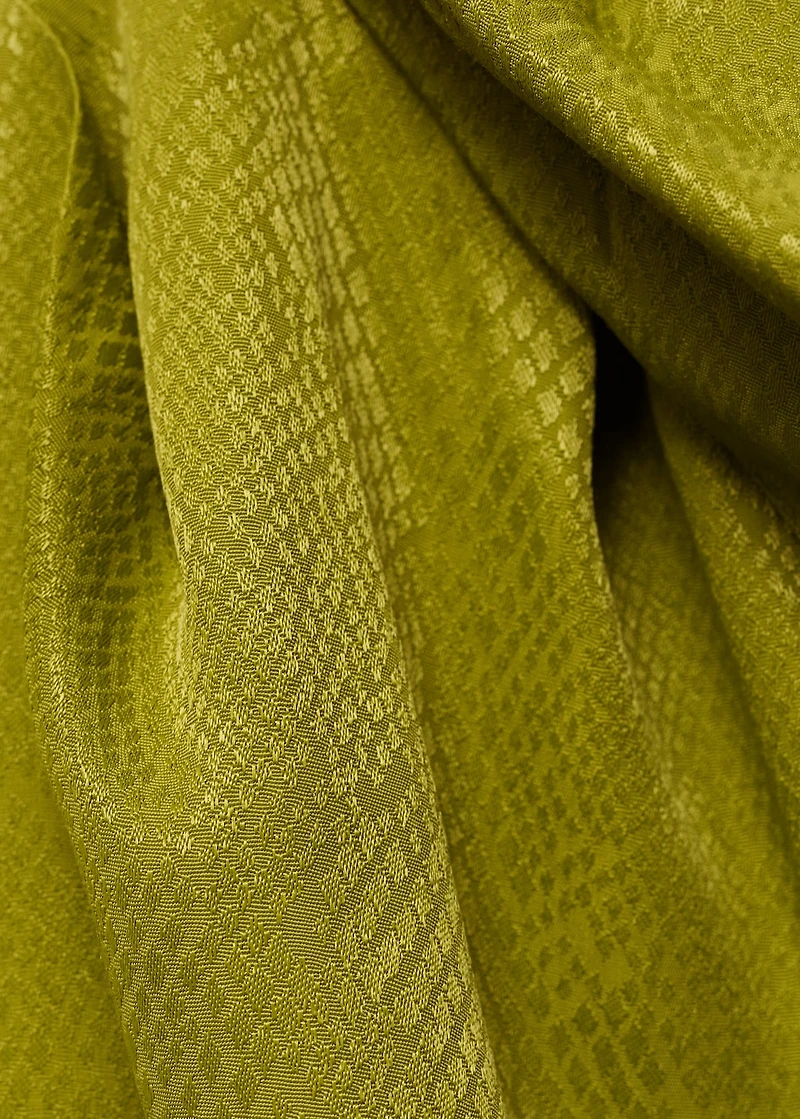 Satin blouse with asymmetrical neck