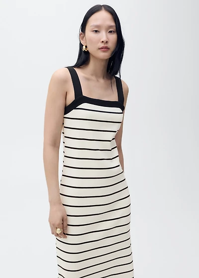 Striped midi dress