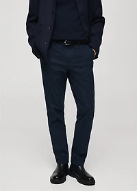 Micro-houndstooth flannel pants