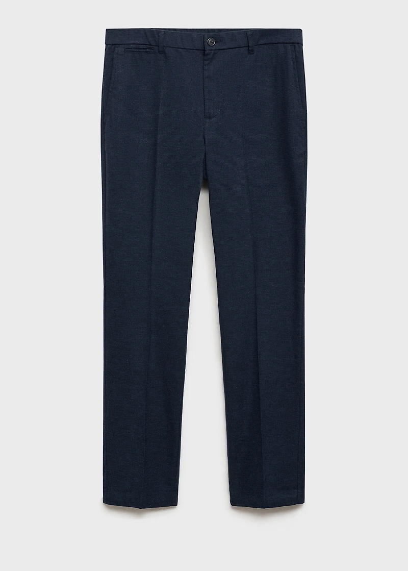 Micro-houndstooth flannel pants