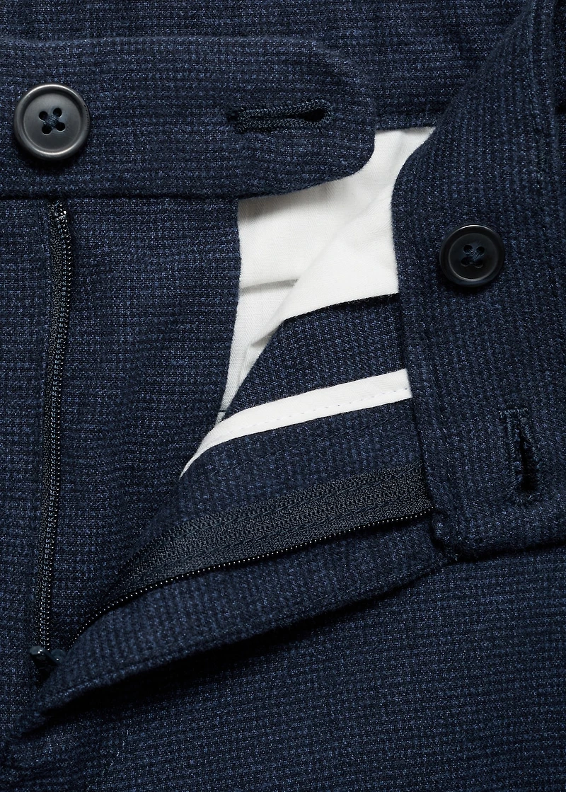 Micro-houndstooth flannel pants