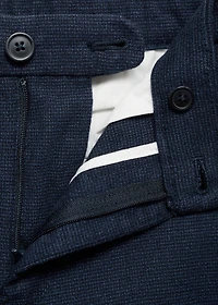 Micro-houndstooth flannel pants