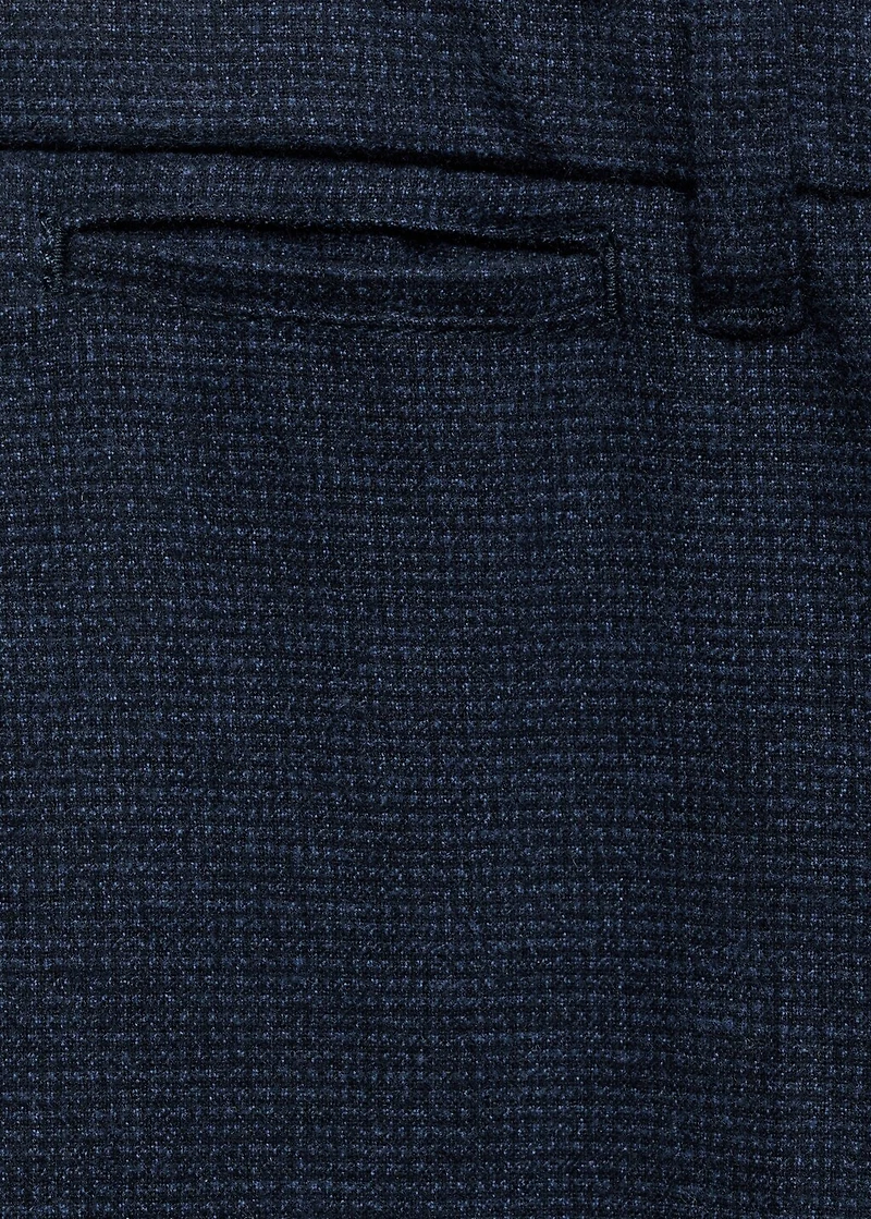 Micro-houndstooth flannel pants