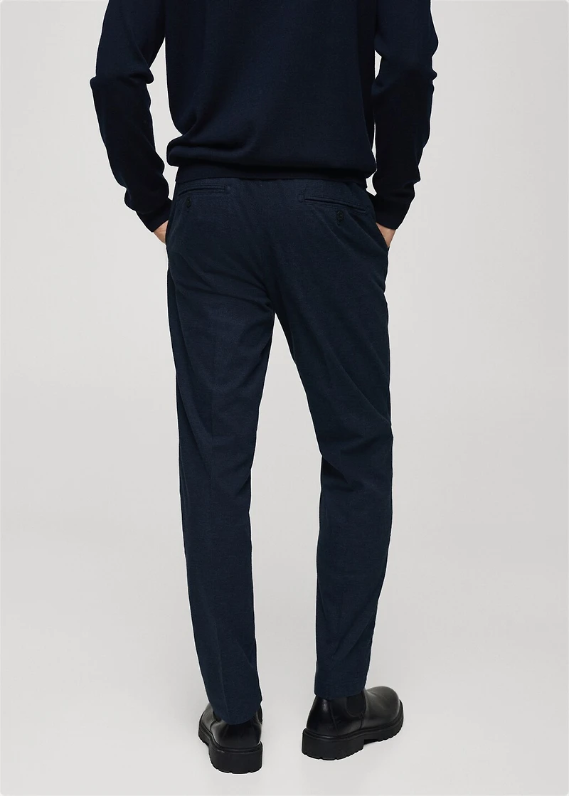 Micro-houndstooth flannel pants