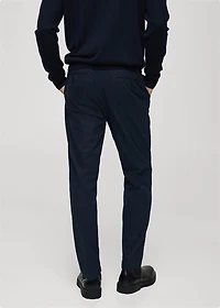 Micro-houndstooth flannel pants