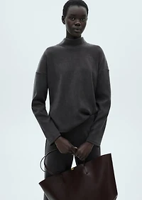 Corduroy sweatshirt with perkins neck