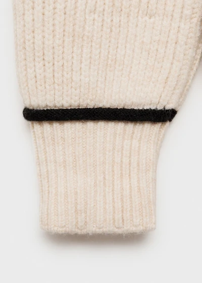 Perkins-neck sweater with contrasting details