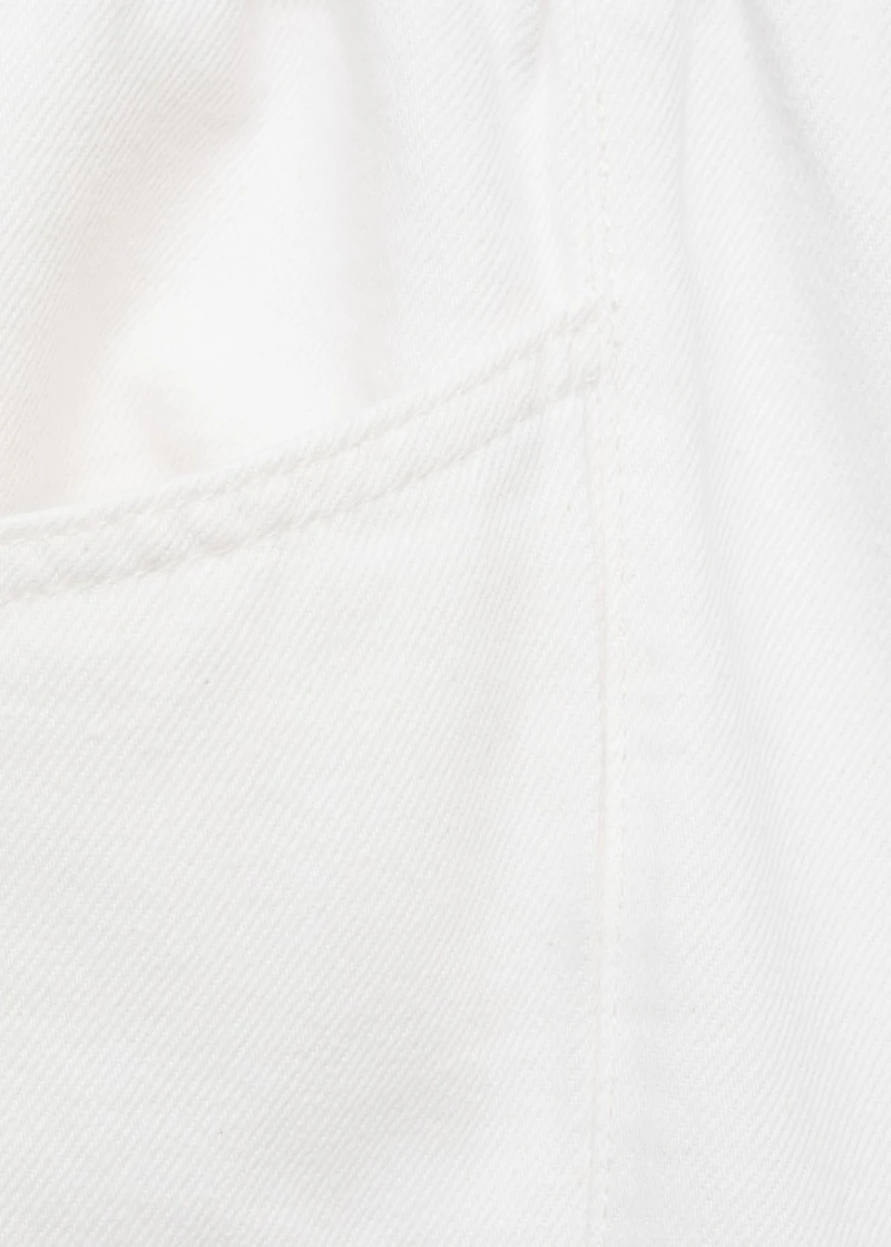 Paperbag shorts with rolled hem and belt