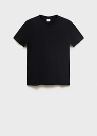 100% cotton slim-fit V-neck t-shirt