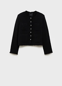 Tweed jacket with jewel buttons