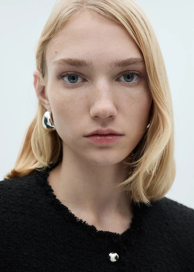 Tweed jacket with jewel buttons