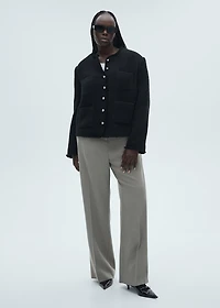 Tweed jacket with jewel buttons